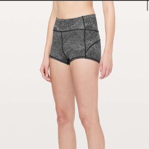 lululemon athletica Black Patterned Athletic Shorts